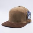 PB124 [KHAKI BROWN] HYBRID CORDUROY SNAPBACK HATS Cheap