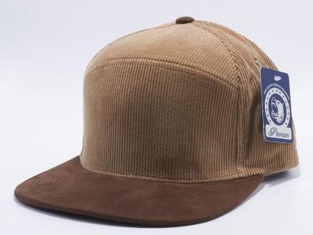 PB124 [KHAKI BROWN] HYBRID CORDUROY SNAPBACK HATS Cheap