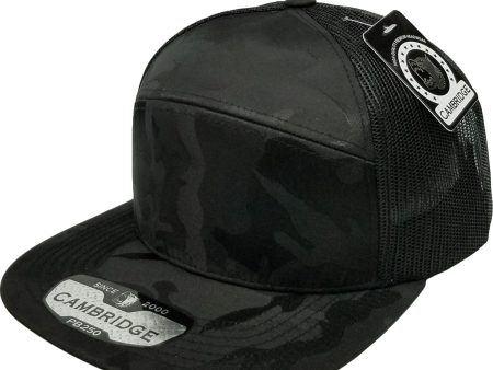 PB250 [BLACK] SHINY CAMO CAMPER MESH TRUCKER For Cheap