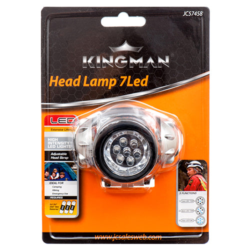 WHOLESALE KINGMAN HEAD LAMP 7LED WATER RESISTANT SOLD BY CASE Online Hot Sale