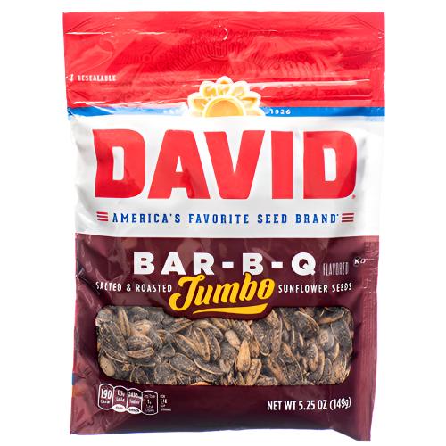 WHOLESALE DAVID SUNFLOWER SEEDS 5.25 OZ BBQ SOLD BY CASE Online Sale