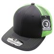 PB222-CHARCOAL-N.GREEN CAMBRIDGE TRUCKER HAT Sale