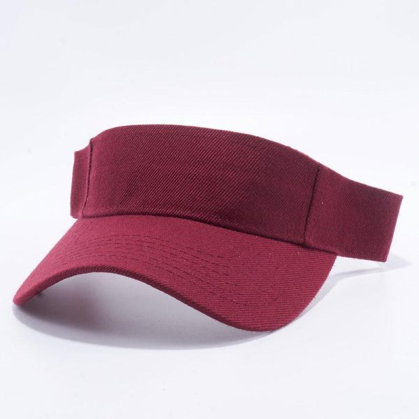 PB144 [BURGUNDY] BLANK VISOR HATS Fashion