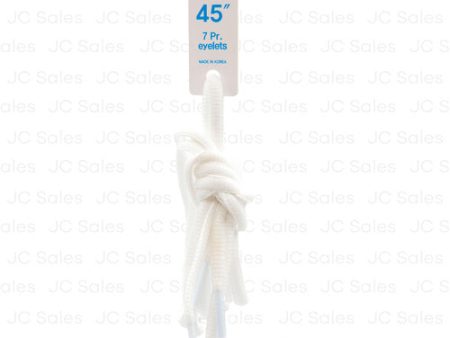 WHOLESALE SHOELACE OVAL WHITE 45 SOLD BY CASE For Sale