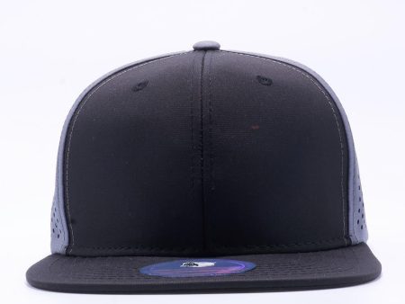 PB117 [BLACK GREY] PERFORATED SNAPBACK HATS Cheap