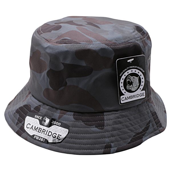 PB261 [D.GREY] SHINY CAMO BUCKET HATS Fashion