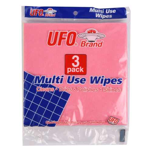 WHOLESALE UFO WIPE 3 PK MULTI USE 3 ASSORTED COLOR SOLD BY CASE For Sale