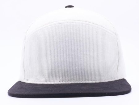 PB124 [WHITE BLACK] HYBRID CORDUROY SNAPBACK HATS Fashion