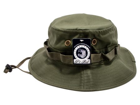 PB169 [OLIVE] PLAIN WASHED BOONIES WITH STRAPPED BUCKET HATS Online now