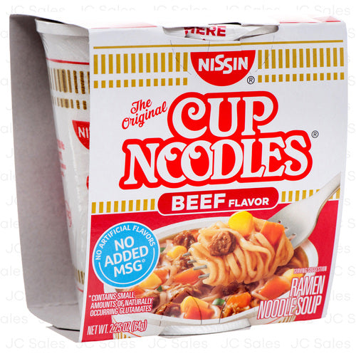 WHOLESALE NISSIN CUP NOODLE 2.25 OZ BEEF SOLD BY CASE Discount