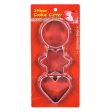 WHOLESALE STAINLESS STEEL COOKIE CUTTER 3 PIECE #CC1001 SOLD BY CASE Fashion