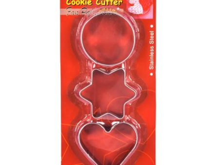 WHOLESALE STAINLESS STEEL COOKIE CUTTER 3 PIECE #CC1001 SOLD BY CASE Fashion