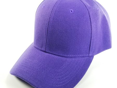 PB128 [PURPLE] HOOK AND LOOP BACKSTRAP WITH ACRYLIC CURVED CAPS Online Hot Sale