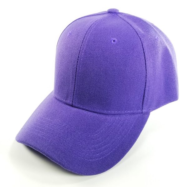 PB128 [PURPLE] HOOK AND LOOP BACKSTRAP WITH ACRYLIC CURVED CAPS Online Hot Sale