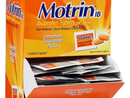 Motrin Ibuprofen Pain Reliever and Fever Reducer Caplets, 2 Caplets, 50 ct For Discount