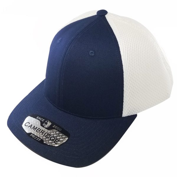 PB237 [NAVY WHITE] CAMBRIDGE MICRO MESH BACK TRUCKER HAT Discount