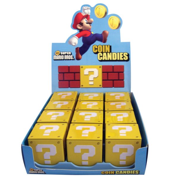 Nintendo Question Mark Coin Tin Candies, 1.2oz 12ct For Sale