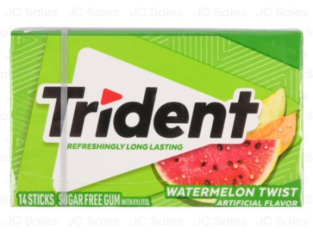 WHOLESALE TRIDENT GUM WATERMELON 14 STICKS SOLD BY CASE Online Hot Sale