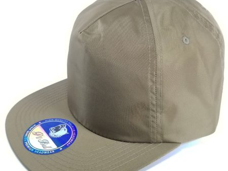 PB196 [DARK KHAKI] UNSTRUCTURED 5 PANEL NYLON HATS on Sale