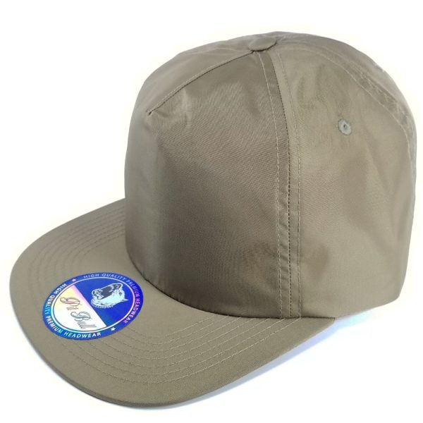 PB196 [DARK KHAKI] UNSTRUCTURED 5 PANEL NYLON HATS on Sale