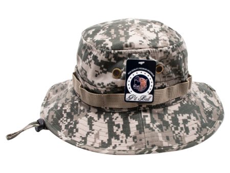 PB169 [D.CAMO] PLAIN WASHED BOONIES WITH STRAPPED BUCKET HATS Sale