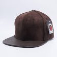 PB150 [D.BROWN] SUEDE PERFORATED LEATHER SNAPBACK HATS Discount