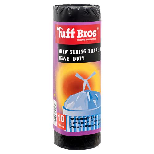 WHOLESALE TUFF BROS TRASH BAG 30 GAL. 10CT W DRAW STRING HVY DUTY SOLD BY CASE on Sale