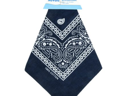 WHOLESALE NUVALU BANDANA NAVY BLUE 100% COTTON 21 X 21 SOLD BY CASE Online Hot Sale