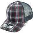 PB253 [BLACK BLACK] PLAID TRUCKER HATS Discount