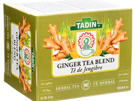 WHOLESALE TADIN GINGER TEA BLEND 10 BAGS SOLD BY CASE Hot on Sale