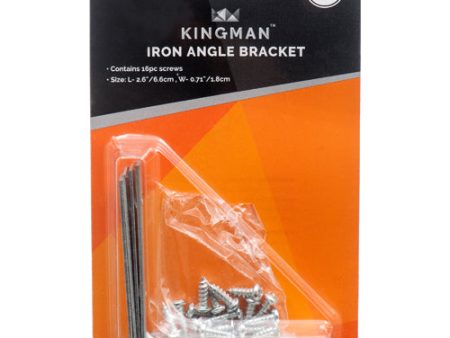 WHOLESALE KINGMAN ANGLE BRACKET IRON 4PCS 2.60X0.71 SOLD BY CASE on Sale