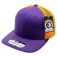 PB222-PURPLE-GOLD CAMBRIDGE TRUCKER HAT on Sale