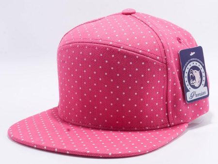 PB120 [DENIM L.PINK WHITE] POLKADOT STRAPBACK HATS on Sale