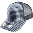 PB254 [BLACK BLACK] PLAID TRUCKER HATS For Cheap