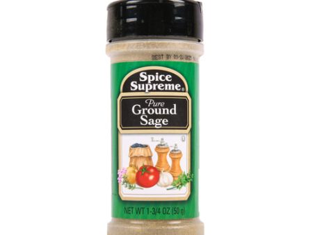 WHOLESALE SPICE SUPREME GROUND SAGE 12   1.75 OZ SOLD BY CASE Hot on Sale