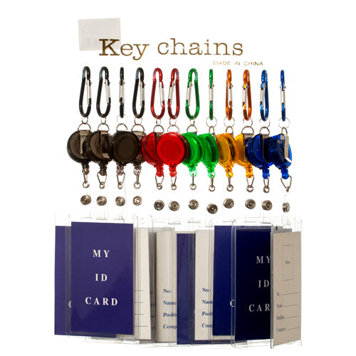 WHOLESALE KEY CHAIN W ID HOLDER ASST CLR #97362 SOLD BY CASE Sale