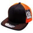 PB222-BLACK-N.ORANGE CAMBRIDGE TRUCKER HAT For Discount