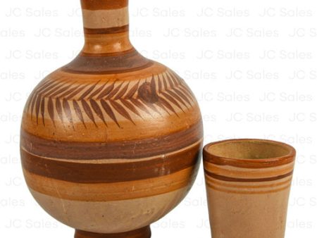 WHOLESALE TERRACOTTA WATER JUG W CUP 4QTS BOTELLON SOLD BY CASE For Discount