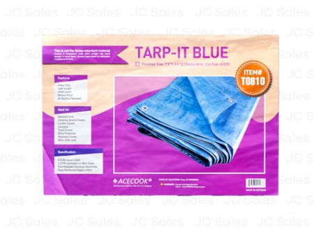 WHOLESALE TARPAULIN BLUE 8 X 10 #T0810 SOLD BY CASE For Sale