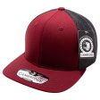 PB222-BURGUNDY-CHARCOAL CAMBRIDGE TRUCKER HAT Fashion