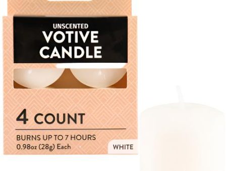 WHOLESALE NUVALU VOTIVE CANDLE 4CT WHITE SOLD BY CASE Cheap