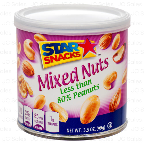 WHOLESALE STAR SNACKS MIXED NUTS 3.5 OZ SOLD BY CASE Online now