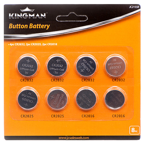 WHOLESALE KINGMAN BUTTON  BATTERY POWER CELL 8PCS SOLD BY CASE For Sale