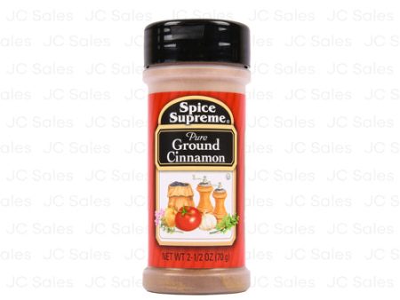 WHOLESALE SPICE SUPREME CINNAMON GROUND 12   2.5 OZ SOLD BY CASE on Sale