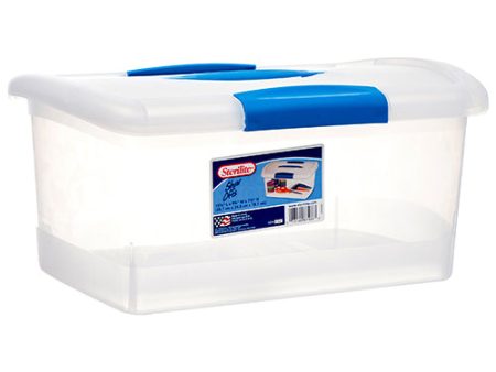 WHOLESALE STERILITE STORAGE CONTAINER W  BLUE LID SOLD BY CASE For Sale