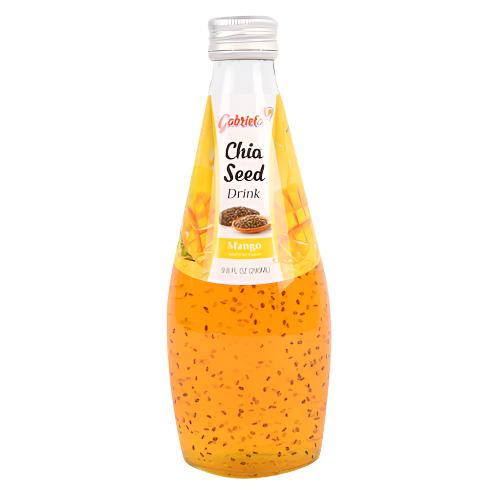 WHOLESALE GABRIELA CHIA SEED DRINK MANGO 9.8 OZ + CRV SOLD BY CASE For Sale