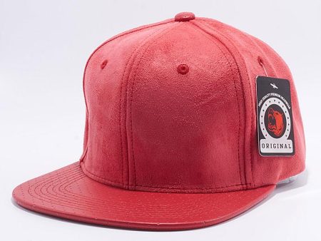 PB150 [RED] SUEDE PERFORATED LEATHER SNAPBACK HATS Online Hot Sale