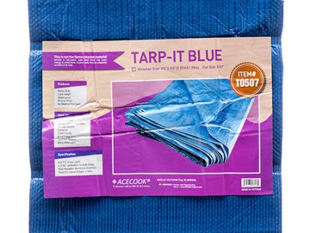 WHOLESALE TARPAULIN 5 X 7 BLUE #T0507 SOLD BY CASE Online Sale