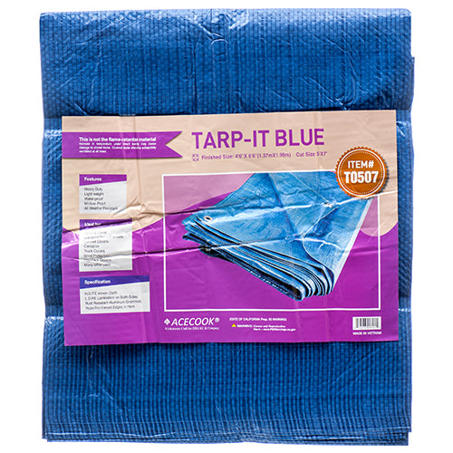 WHOLESALE TARPAULIN 5 X 7 BLUE #T0507 SOLD BY CASE Online Sale