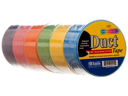 WHOLESALE BAZIC DUCT TAPE BRIGHT COLOR 1.89 X 10YD SOLD BY CASE Cheap